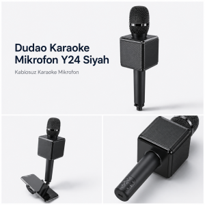 Dudao Karaoke Mi̇krofon Y24 Si̇yah