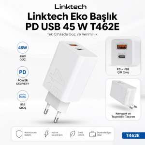 Linktech Eko Başlik PD USB 45 W T462E