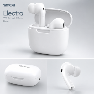 Simex Kulak İçi TWS Bluetooth Kulaklık Electra Beyaz